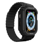 Silicone Integrated Frame Watch Band, For Apple Watch Series 8&7 41mm / SE 2&6&SE&5&4 40mm, For Apple Watch Ultra 49mm, For Apple Watch Series 8&7 45mm / SE 2&6&SE&5&4 44mm