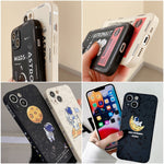 Astronaut Pattern Silicone Straight Edge Phone Case, For iPhone 6 / 6s, For iPhone 6 Plus / 6s Plus