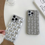 3D Cube Weave Texture Skin Feel Phone Case, For iPhone 14 Plus, For iPhone 13 Pro Max, For iPhone 13 Pro