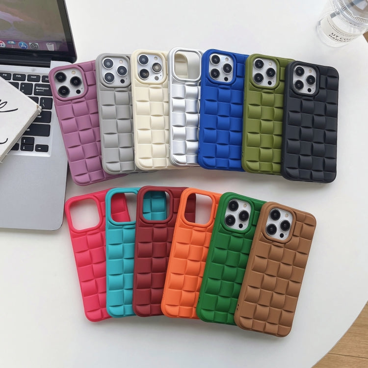 3D Cube Weave Texture Skin Feel Phone Case, For iPhone 12, For iPhone 11 Pro Max, For iPhone 11
