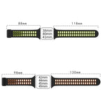 Magnetic Fold Clasp Square Holes Silicone Watch Band, For Apple Watch Series 8&7 45mm, For Apple Watch Series 8&7 41mm