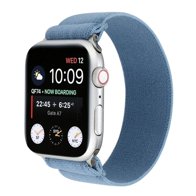 Elastic Nylon Braid Watch Band, For Apple Watch Series 8&7 45mm, For Apple Watch Series 8&7 41mm
