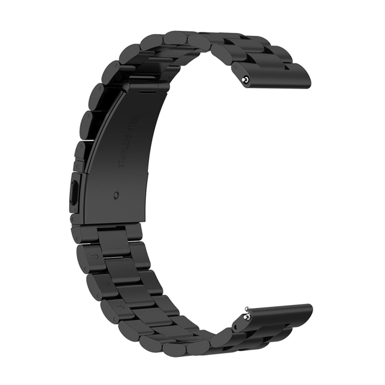 22mm Three Bead Stainless Steel Metal Watch Band, For Honor Watch GS 3i