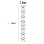 22mm Three Bead Stainless Steel Metal Watch Band, For Honor Watch GS 3i
