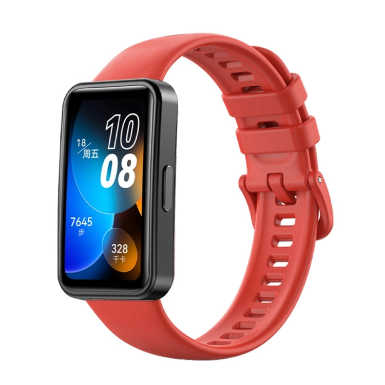 16mm Solid Color Silicone Replacement Watch Band, For Huawei Band 8