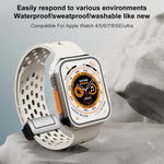 Magnetic Clasp Silicone Watch Band, For Apple Watch Series 8&7 41mm, For Apple Watch Series 8&7 45mm