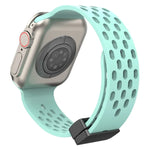 Magnetic Clasp Silicone Watch Band, For Apple Watch Series 8&7 41mm, For Apple Watch Series 8&7 45mm