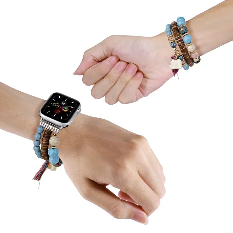Beads Elephant Pendant Watch Band, For Apple Watch 2 42 mm, For Apple Watch 2 38mm, For Apple Watch 42mm, For Apple Watch 38mm
