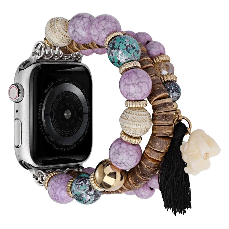 Beads Elephant Pendant Watch Band, For Apple Watch 2 42 mm, For Apple Watch 2 38mm, For Apple Watch 42mm, For Apple Watch 38mm