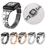 Petal Metal Diamond Watch Band, For Apple Watch SE 2023 44mm, For Apple Watch Ultra 49mm, For Apple Watch 8 41mm, For Apple Watch 8 45mm, For Apple Watch 7 41mm, For Apple Watch 7 45mm, For Apple Watch SE 2023 40mm, For Apple Watch SE 2022 40mm        ...