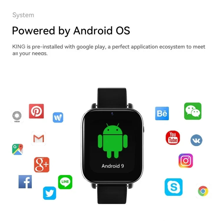 Z20 1.75 inch Screen 4G LTE Smart Watch Android 9 OS, 4GB+128GB