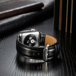 Crazy Horse Texture Top-grain Leather Watchband, For Apple Watch Series 7 41mm / 6 & SE & 5 & 4 40mm / 3 & 2 & 1 38mm, For Apple Watch Series 7 45mm / 6 & SE & 5 & 4 44mm / 3 & 2 & 1 42mm