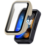 PC + Tempered Film Integrated Protective Watch Case, For Huawei Band 10 / 9 / 8