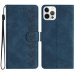 Seven Butterflies Embossed Leather Phone Case, For iPhone 16e / 17e, For iPhone 17 Pro Max, For iPhone 17 Pro, For iPhone 17, For iPhone Air, For iPhone 16 Pro Max, For iPhone 16 Pro, For iPhone 16 Plus