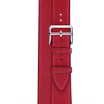 Leather Double Loop Replacement Strap Watchband, For Apple Watch Series 7 41mm / 6 & SE & 5 & 4 40mm / 3 & 2 & 1 38mm, For Apple Watch Series 7 45mm / 6 & SE & 5 & 4 44mm / 3 & 2 & 1 42mm