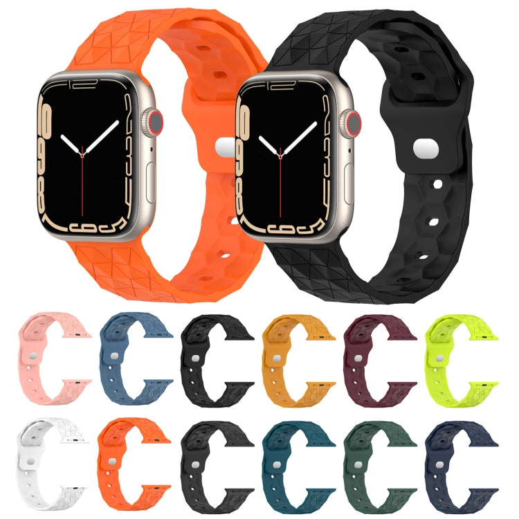 Football Texture Silicone Watch Band, For Apple Watch 4 44mm, For Apple Watch 4 40mm, For Apple Watch 3 38mm, For Apple Watch 3 42mm