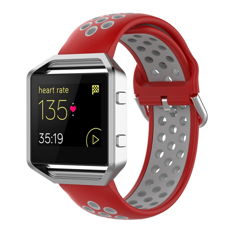 For Fitbit Versa 2 / Versa / Versa Lite / Blaze 23mm Sports Two Colors Silicone Replacement Strap Watchband