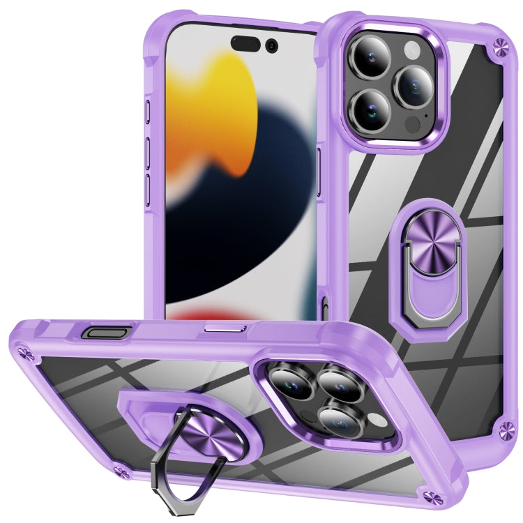 TPU + PC Lens Protection Phone Case with Ring Holder, For iPhone 17e / 16e, For iPhone 17 Pro Max, For iPhone 17, For iPhone Air, For iPhone 16 Pro Max, For iPhone 16 Pro, For iPhone 16 Plus, For iPhone 16, For iPhone 15 Pro Max
