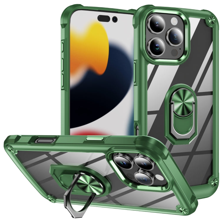 TPU + PC Lens Protection Phone Case with Ring Holder, For iPhone 17e / 16e, For iPhone 17 Pro Max, For iPhone 17, For iPhone Air, For iPhone 16 Pro Max, For iPhone 16 Pro, For iPhone 16 Plus, For iPhone 16, For iPhone 15 Pro Max