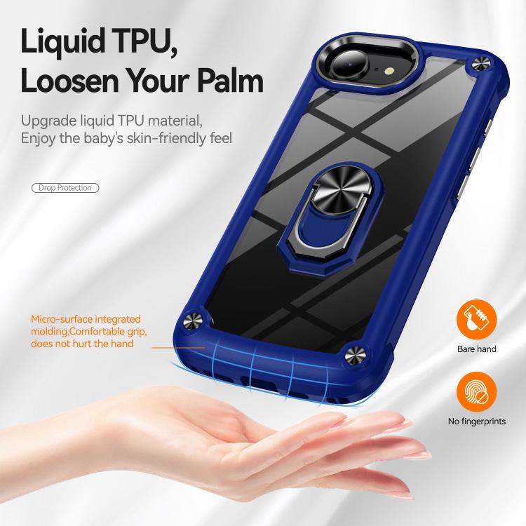 TPU + PC Lens Protection Phone Case with Ring Holder, For iPhone 17e / 16e, For iPhone 17 Pro Max, For iPhone 17, For iPhone Air, For iPhone 16 Pro Max, For iPhone 16 Pro, For iPhone 16 Plus, For iPhone 16, For iPhone 15 Pro Max