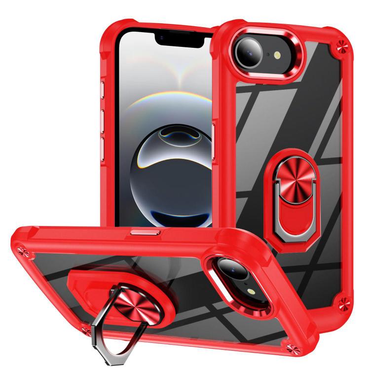 TPU + PC Lens Protection Phone Case with Ring Holder, For iPhone 17e / 16e, For iPhone 17 Pro Max, For iPhone 17, For iPhone Air, For iPhone 16 Pro Max, For iPhone 16 Pro, For iPhone 16 Plus, For iPhone 16, For iPhone 15 Pro Max