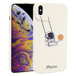 Astronaut Swinging Pattern TPU Phone Case, For iPhone XS / X, For iPhone XR, For iPhone XS Max, For iPhone 8 Plus / 7 Plus