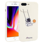 Astronaut Swinging Pattern TPU Phone Case, For iPhone XS / X, For iPhone XR, For iPhone XS Max, For iPhone 8 Plus / 7 Plus