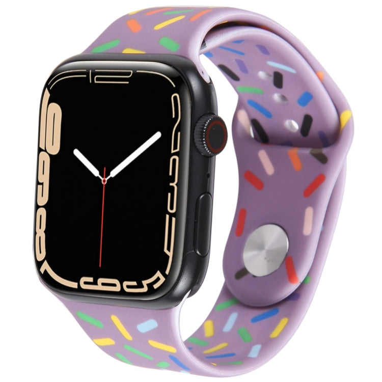 Rainbow Raindrops Silicone Watch Band, For Apple Watch Ultra 49mm, For Apple Watch SE 2023 44mm, For Apple Watch 8 41mm, For Apple Watch SE 2023 40mm