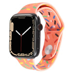 Rainbow Raindrops Silicone Watch Band, For Apple Watch 42mm, For Apple Watch 38mm