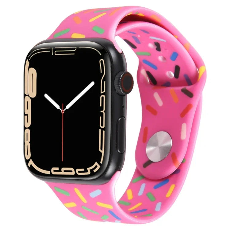 Rainbow Raindrops Silicone Watch Band, For Apple Watch 42mm, For Apple Watch 38mm