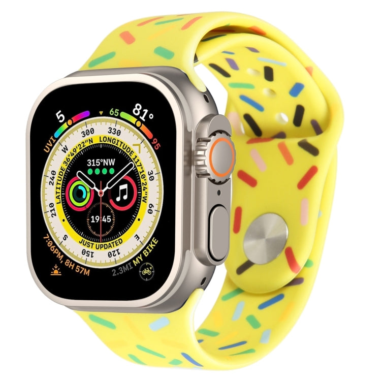 Rainbow Raindrops Silicone Watch Band, For Apple Watch 9 41mm, For Apple Watch SE 2022 44mm, For Apple Watch 7 41mm, For Apple Watch 7 45mm