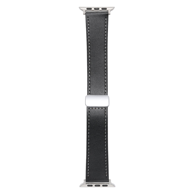 Magnetic Buckle Skin Feel Leather Watch Band, For Apple Watch Serie 8 41mm, For Apple Watch Serie 8 45mm, For Apple Watch SE 40mm, For Apple Watch SE 44mm, For Apple Watch Serie 7 41mm, For Apple Watch Serie 7 45mm