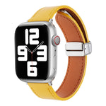 Magnetic Buckle Skin Feel Leather Watch Band, For Apple Watch SE 2023 44mm, For Apple Watch Ultra 49mm, For Apple Watch SE 2023 40mm, For Apple Watch SE 2022 40mm, For Apple Watch Serie 9 41mm, For Apple Watch SE 2022 44mm