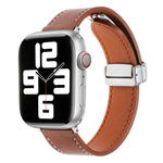 Magnetic Buckle Skin Feel Leather Watch Band, For Apple Watch Serie 8 41mm, For Apple Watch SE 40mm, For Apple Watch Serie 8 45mm, For Apple Watch SE 44mm, For Apple Watch Serie 7 41mm, For Apple Watch Serie 7 45mm