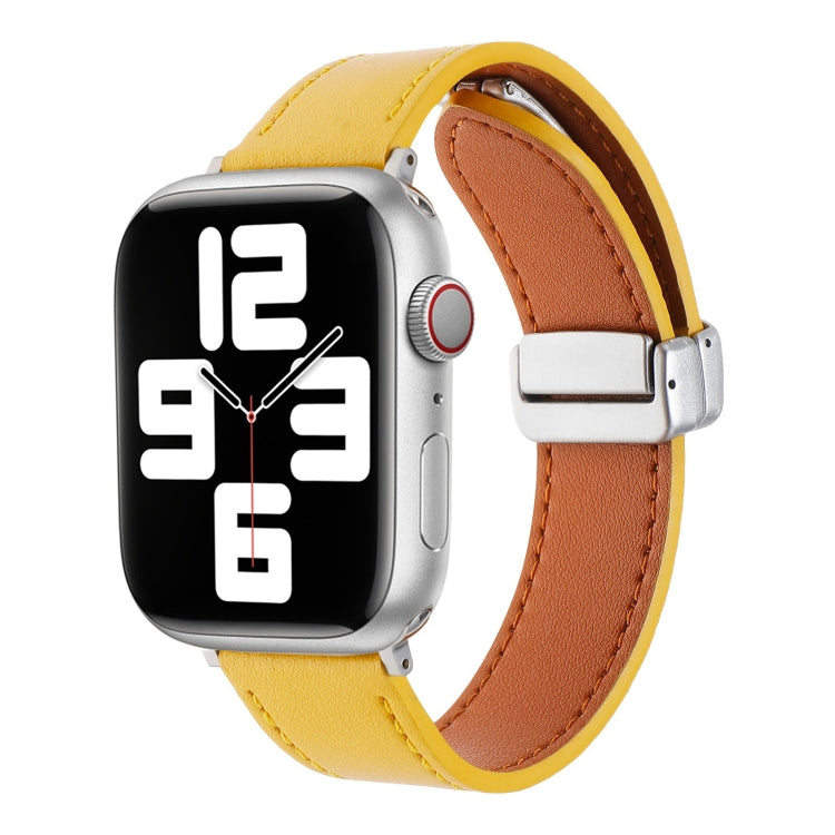 Magnetic Buckle Skin Feel Leather Watch Band, For Apple Watch Serie 8 41mm, For Apple Watch SE 40mm, For Apple Watch Serie 8 45mm, For Apple Watch SE 44mm, For Apple Watch Serie 7 41mm, For Apple Watch Serie 7 45mm