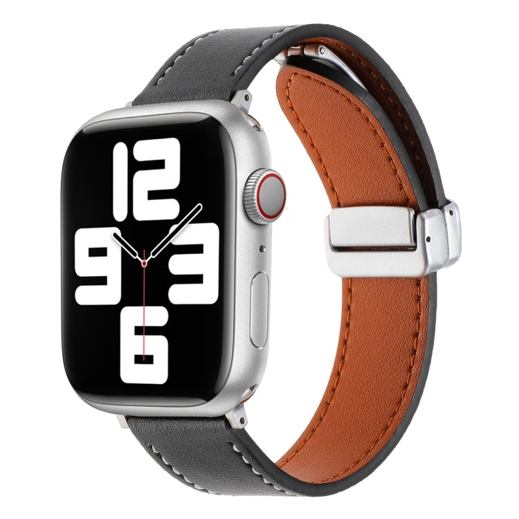 Magnetic Buckle Skin Feel Leather Watch Band, For Apple Watch SE 2023 44mm, For Apple Watch Ultra 49mm, For Apple Watch SE 2023 40mm, For Apple Watch SE 2022 40mm, For Apple Watch Serie 9 41mm, For Apple Watch SE 2022 44mm