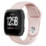 For Fitbit Versa 2 / Fitbit Versa / Fitbit Versa Lite Solid Color Silicone Replacement Strap Watchband, Size:L
