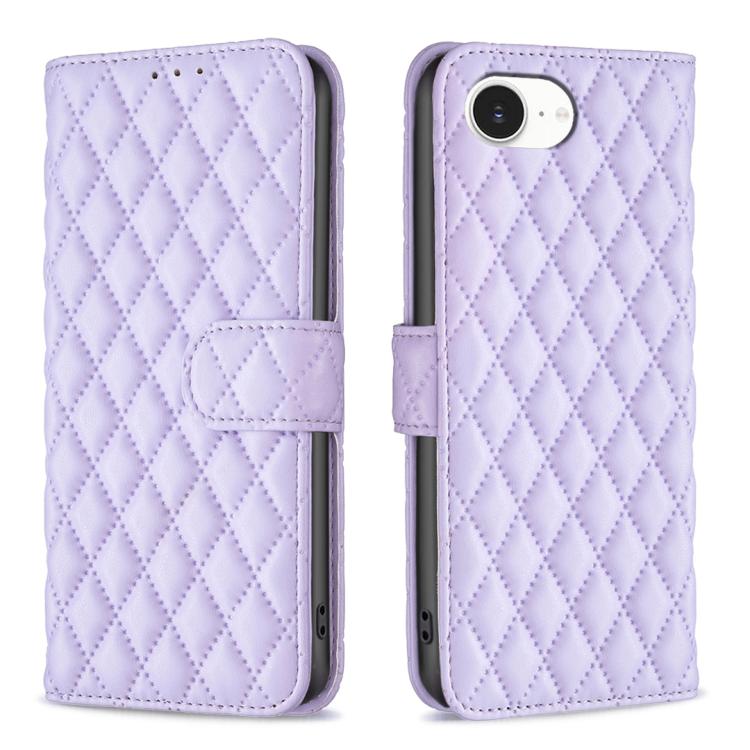 Diamond Lattice Wallet Flip Leather Phone Case, For iPhone 17e / 16e, For iPhone 17 Pro Max, For iPhone 17 Pro, For iPhone 17, For iPhone Air, For iPhone 16 Pro Max, For iPhone 16 Pro, For iPhone 16 Plus