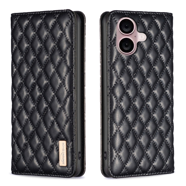 Diamond Lattice Magnetic Leather Flip Phone Case, For iPhone 17 Pro Max, For iPhone 17 Pro, For iPhone 17, For iPhone Air, For iPhone 16 Pro Max, For iPhone 16 Pro, For iPhone 16 Plus, For iPhone 16