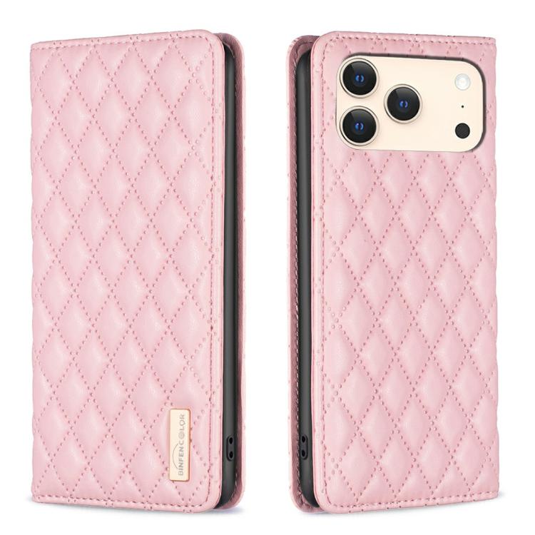 Diamond Lattice Magnetic Leather Flip Phone Case, For iPhone 18 Pro/17 Pro, For iPhone 18 Pro Max/17 Pro Max, For iPhone 17, For iPhone 17 Air, For iPhone 16 Pro Max, For iPhone 16 Pro, For iPhone 16 Plus, For iPhone 16
