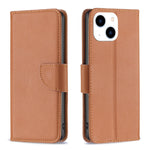 Litchi Texture Pure Color Flip Leather Phone Case, For iPhone 15 Plus, For iPhone 15