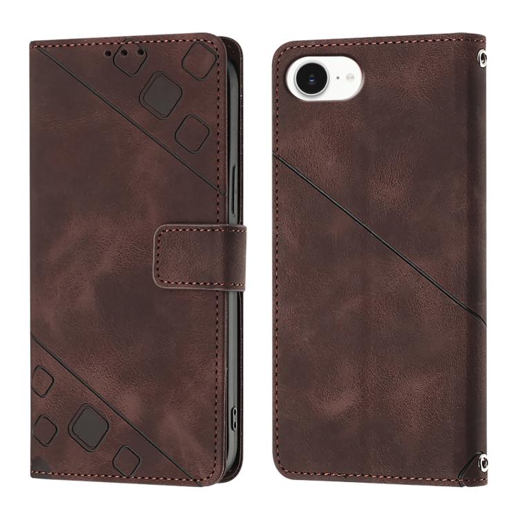 Skin-feel Embossed Leather Phone Case, For iPhone 17 Pro Max, For iPhone 17 Pro, For iPhone 17, For iPhone Air, For iPhone SE 2024, For iPhone 16 Pro Max, For iPhone 16 Pro, For iPhone 16 Plus