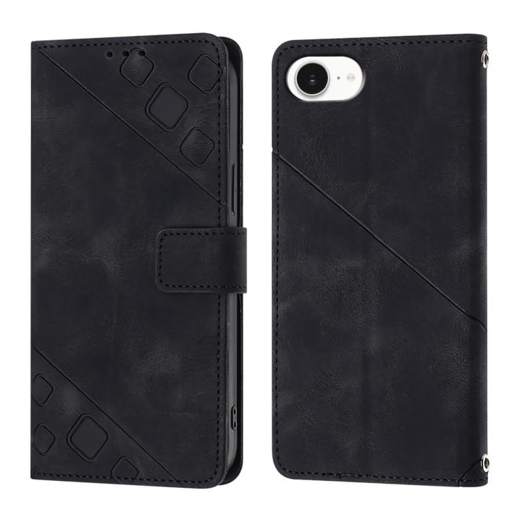 Skin-feel Embossed Leather Phone Case, For iPhone 17 Pro Max, For iPhone 17 Pro, For iPhone 17, For iPhone Air, For iPhone SE 2024, For iPhone 16 Pro Max, For iPhone 16 Pro, For iPhone 16 Plus