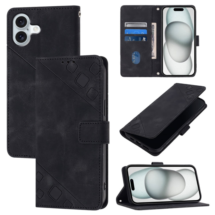 Skin-feel Embossed Leather Phone Case, For iPhone 17 Pro Max, For iPhone 17 Pro, For iPhone 17, For iPhone Air, For iPhone SE 2024, For iPhone 16 Pro Max, For iPhone 16 Pro, For iPhone 16 Plus