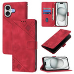 Skin-feel Embossed Leather Phone Case, For iPhone 17 Pro Max, For iPhone 17 Pro, For iPhone 17, For iPhone Air, For iPhone SE 2024, For iPhone 16 Pro Max, For iPhone 16 Pro, For iPhone 16 Plus