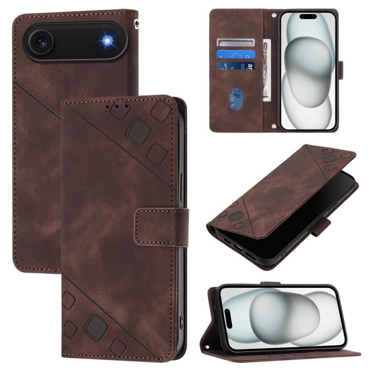 Skin-feel Embossed Leather Phone Case, For iPhone 17 Pro Max, For iPhone 17 Pro, For iPhone 17, For iPhone Air, For iPhone SE 2024, For iPhone 16 Pro Max, For iPhone 16 Pro, For iPhone 16 Plus