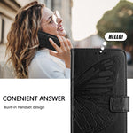 Embossed Butterfly Leather Phone Case, For iPhone 16 Pro, For iPhone 16 Plus, For iPhone 16, For iPhone 15 Pro Max, For iPhone 15 Pro, For iPhone 15 Plus