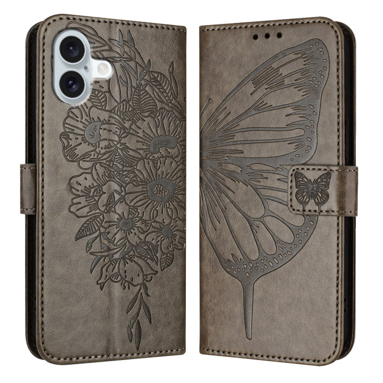 Embossed Butterfly Leather Phone Case, For iPhone 16 Pro, For iPhone 16 Plus, For iPhone 16, For iPhone 15 Pro Max, For iPhone 15 Pro, For iPhone 15 Plus