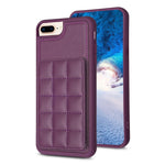 Grid Card Slot Holder Phone Case, For iPhone XS Max, For iPhone 8 Plus / 7 Plus