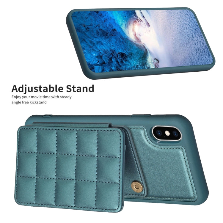 Grid Card Slot Holder Phone Case, For iPhone XS Max, For iPhone 8 Plus / 7 Plus